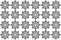 Geometric pattern seamless eight-pointed star lines black white background