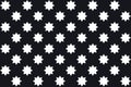 Geometric pattern seamless eight-pointed star white black