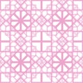 Geometric pattern seamless eight-pointed star white pink
