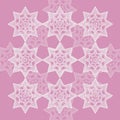 Geometric pattern seamless eight-pointed star white pink