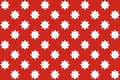 Geometric pattern seamless eight-pointed star white red