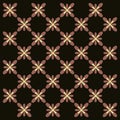 Geometric pattern seamless freehand lines brown floral