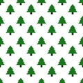 Geometric pattern seamless green pine tree christmas Royalty Free Stock Photo