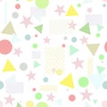 Geometric pattern. Seamless pattern of simple shapes. Royalty Free Stock Photo