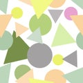 Geometric pattern. Seamless pattern of simple shapes. Royalty Free Stock Photo