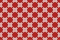 Geometric pattern seamless square stripes x-shaped white red Royalty Free Stock Photo