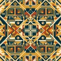 Geometric pattern with a southwest-inspired design, featuring an array of bold, Royalty Free Stock Photo