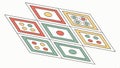 Geometric pattern squares colorful abstract background design tile vector design Generative AI Royalty Free Stock Photo