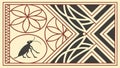 Geometric Pattern with Stylized Insect Motif, vector design Generative AI Royalty Free Stock Photo