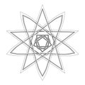 Geometric pattern icon star astrology set pentagram Royalty Free Stock Photo