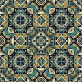 Geometric pattern with symmetrical designs featuring a blend Royalty Free Stock Photo