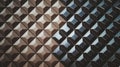 Geometric Tile Wall With Light Brown and Black Diamond Patterns Royalty Free Stock Photo