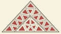 Geometric Pattern of Triangles in a Larger Triangle, vector design Generative AI Royalty Free Stock Photo