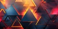Geometric pattern with triangular shapes creating a textured surface. AIG49. Royalty Free Stock Photo