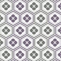 Geometric pattern vector. pattern is a Japanese pattern repeating with abstract Sakura flower and linear hexagon shape.