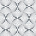 Geometric pattern vector. Vector repeating tile texture. Overlapping circles funky theme or abstract spiral shell . Royalty Free Stock Photo