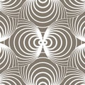 Geometric pattern vector. Vector repeating tile texture. Overlapping circles funky theme or abstract spiral shell .