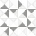Geometric pattern of white and gray triangles with light and shadow effect Royalty Free Stock Photo
