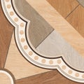 Geometric pattern wooden decor floor tile Royalty Free Stock Photo