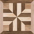 Geometric pattern wooden decorative floor and wall mosaic tile