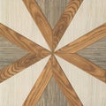 Geometric pattern wooden floor and wall mosaic decor tile