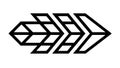Geometric Patterned Arrow, Modern Indication Symbol, vector design Generative AI Royalty Free Stock Photo