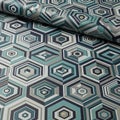 Geometric patterned wallpaper featuring a series of interconnected hexagons Royalty Free Stock Photo