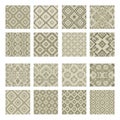 Geometric patterns collection isolated on white background Royalty Free Stock Photo