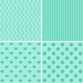 4 geometric patterns set. Vector illustration Royalty Free Stock Photo