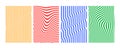 Geometric Patterns with Wavy Ripple Lines. Wave Background with Optical Illusion. Abstract Vector Distorted Art. Curve
