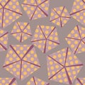 Geometric pentagon vector seamless pattern design