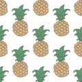 Geometric pineapple seamless pattern