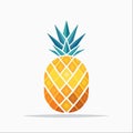 Geometric Pineapple Vector Logo Illustration Royalty Free Stock Photo