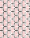 Geometric pink and grey mosaic vector seamless pattern