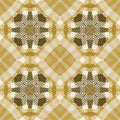 Geometric plaid tatran style vector seamless pattern. Abstract ornamental tribal background. Ethnic repeat geometry