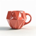 Geometric Polygon Coffee Mug With Photorealistic Rendering