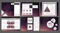 Modern bordeaux purple powerpoint presentation templates vectors.