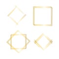 Geometric Polygonal Frames - Set of 4 trendy frames with copy space