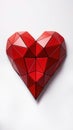 Geometric polygonal heart. Composition for Valentine's Day