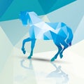 Geometric polygonal horse, pattern design Royalty Free Stock Photo