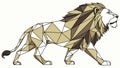 Geometric Polygonal Lion Abstract Art Vector Illustration, vector design Generative AI Royalty Free Stock Photo