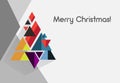 Geometric polygonal modern flat retro vintage minimalistic vector christmas card Royalty Free Stock Photo