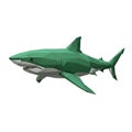 Geometric polygonal representation of a shark, featuring an angular design with green Royalty Free Stock Photo