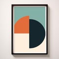 Minimalist Abstract Wall Print With Colors Of Mexico Royalty Free Stock Photo