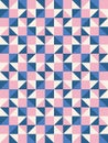 Geometric precision aesthetic, color block tessellation modern seamless vector patterns Royalty Free Stock Photo