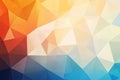 Geometric prism pattern, with bright multicolored triangles forming a striking, dynamic background.