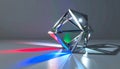 Geometric Prism Refracting Light into a Spectrum Royalty Free Stock Photo