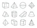 Geometric Prism Set, Varied Forms Figures Drawing