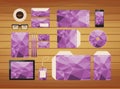 geometric purple brand identity business