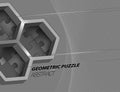 Geometric puzzle shape scene vector Royalty Free Stock Photo
